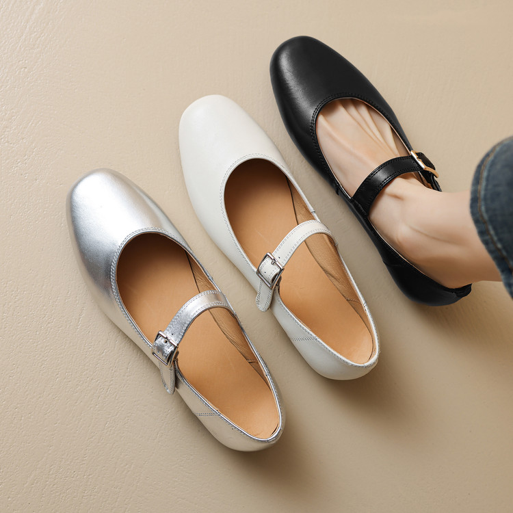 fashion-flat-shoes-low-heel-round-toe-womens-spring-2025 Fashion Flat Shoes Low Heel Round Toe Women's Spring 2025