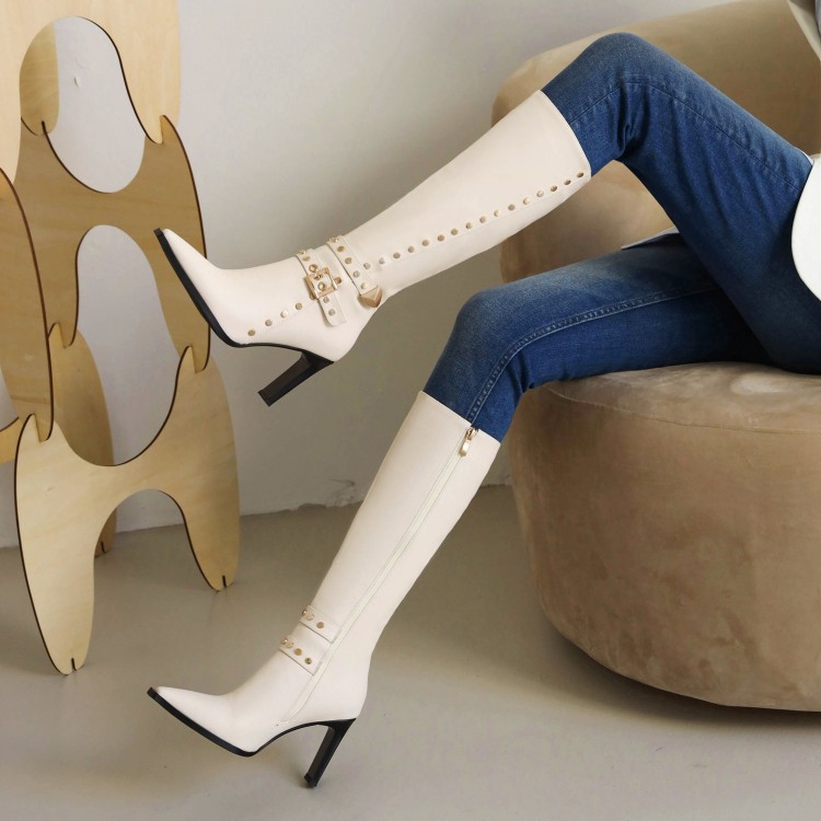 korean-style-high-shaft-square-toe-side-zip-boots_1 Korean Style High Shaft Square Toe Side Zip Boots