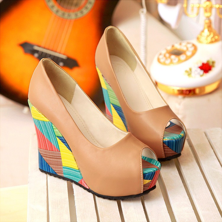 sweet-style-high-heel-peep-toe-sandals-with-polka-dots Sweet Style High Heel Peep Toe Sandals with Polka Dots
