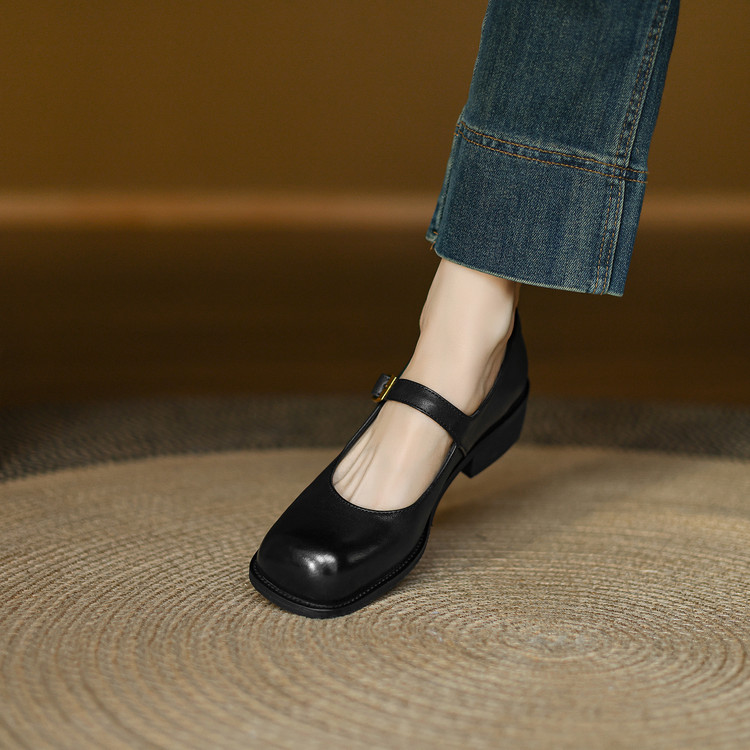 womens-2025-spring-leather-flat-shoes-with-mid-chunky-heel_2 Women's 2025 Spring Leather Flat Shoes with Mid Chunky Heel