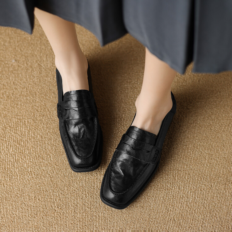 womens-deep-mouth-flat-shoes-low-heel-square-toe-slip-on_1 Women's Deep Mouth Flat Shoes Low Heel Square Toe Slip-On