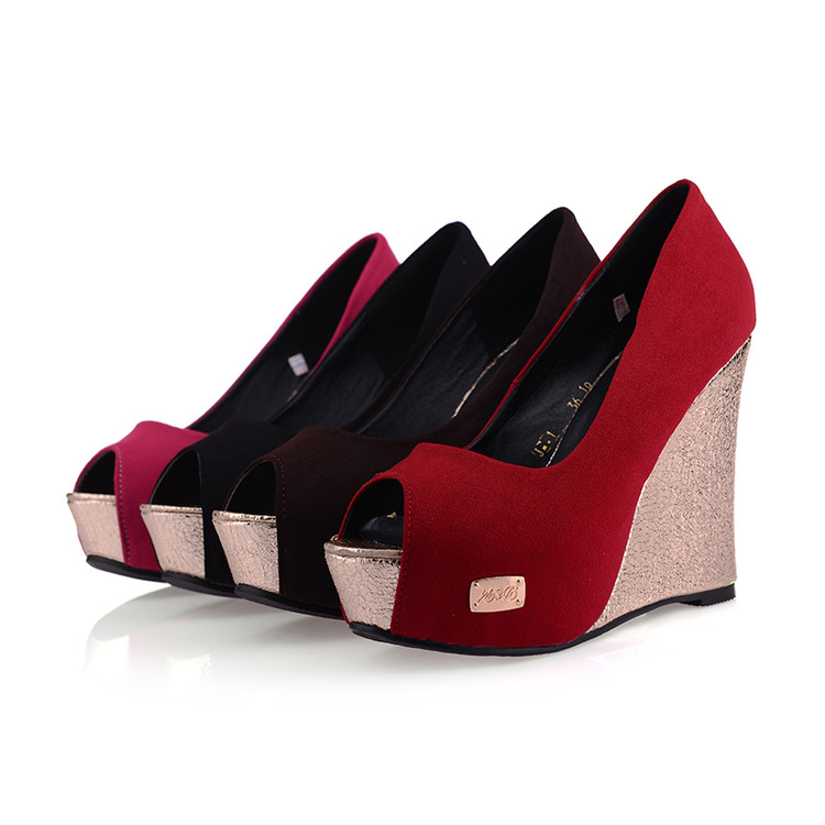 womens-roman-high-heel-wedge-sandals-red-black_1 Women's Roman High Heel Wedge Sandals - Red Black