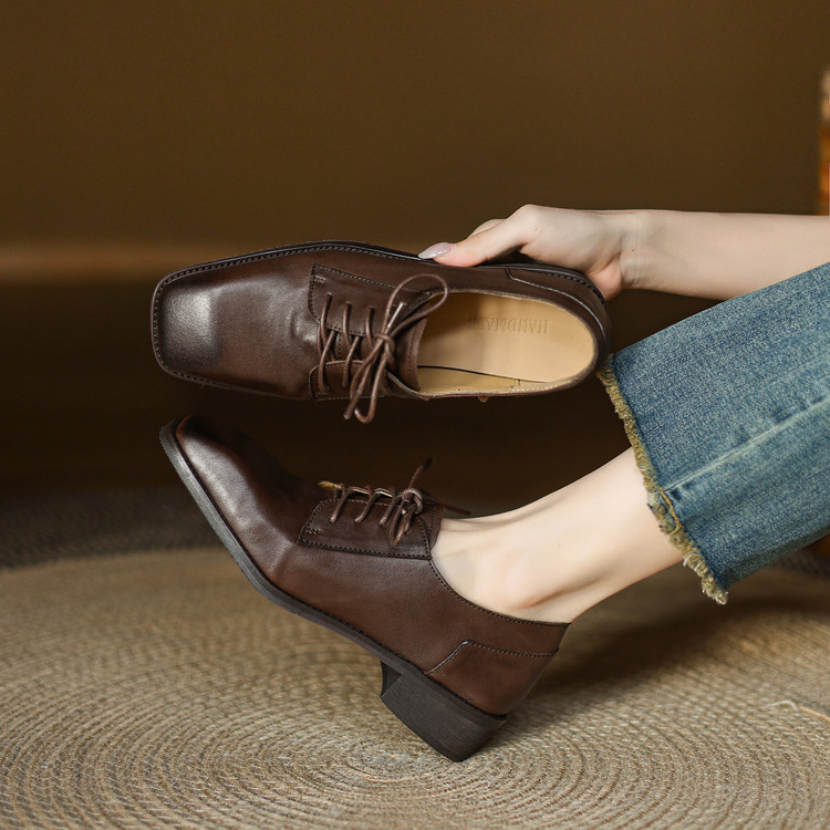 womens-square-toe-chunky-mid-heel-pumps-in-brown-or-black_1 Women's Square Toe Chunky Mid Heel Pumps in Brown or Black